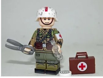 German Medic Deluxe WW2 Army Minifigure Block Toys