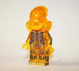 Orange Clear Alien Xenomorph Horror Movie Monster Minifigure Block Toys