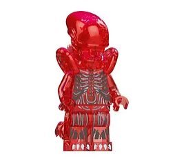 Red Clear Alien Xenomorph Horror Movie Monster Minifigure Block Toys