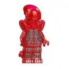 Red Clear Alien Xenomorph Horror Movie Monster Minifigure Block Toys