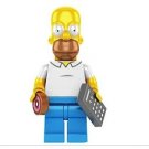 Homer Simpson with remote The Simpsons Cartoon Minifigure Block Toys