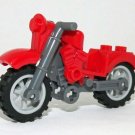 Red Motorcycle Bike Minifigure Block Toys