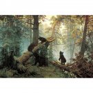 ShIShKIN Ivan - Utro v sosnovom lesu (morning in pine forest) - 50x40IN Canvas Wall Art Print