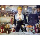 Bar in the Folies-Bergere by Manet - 50x40 Inch Rolled Canvas Wall Art Print