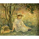 1889 Under the Orange tree, Huile Sur Toile - 40x50 Inch Rolled Canvas Wall Art Print