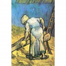 A farmer cutting hay by Van Gogh - 40x50 Inch Rolled Canvas Wall Art Print