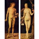 Adam and Eve by Durer - 40x50 Inch Rolled Canvas Wall Art Print