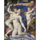 Bronzino – An Allegory with Venus and Cupid | 40x50 Inch Rolled Canvas Wall Art Print
