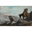 Honore-Victorin Daumier - Don Quixote and Sancho Panza - 40x50 Inch Rolled Canvas Wall Art Print