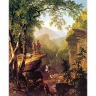 Kindred spirits by Asher Brown Durand - 40x50 Inch Rolled Canvas Wall Art Print
