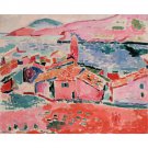 Matisse, Henri - View of Collioure - 40x50 Inch Rolled Canvas Wall Art Print
