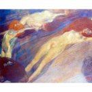 Moving water by Klimt - 40x50 Inch Rolled Canvas Wall Art Print Moving water by Klimt - 40x50 Inch Rolled Canvas Wall Art Print