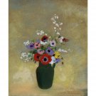 Odilon Redon - Large Green Vase with Mixed Flowers - 40x50 Inch Rolled Canvas Wall Art Print Odilon Redon - Large Green Vase with Mixed Flowers - 40x50 Inch Rolled Canvas Wall Art Print