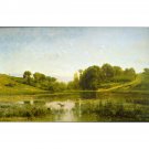 Pool at Gylieu by Daubigny - 40x50 Inch Rolled Canvas Wall Art Print