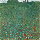 Poppy Field by Klimt - 40x50 Inch Rolled Canvas Wall Art Print