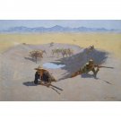 Remington - Fight for the Waterhole - 40x50 Inch Rolled Canvas Wall Art Print Remington - Fight for the Waterhole - 40x50 Inch Rolled Canvas Wall Art Print