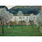 Santiago Rusinol - White Farmhouse in Majorca - 40x50 Inch Rolled Canvas Wall Art Print