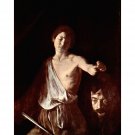 The head of Medusa, Tondo by Caravaggio - 40x50 Inch Rolled Canvas Wall Art Print
