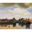View of Delft by Vermeer - 40x50 Inch Rolled Canvas Wall Art Print