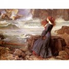 Waterhouse miranda the tempest - 40x50 Inch Rolled Canvas Wall Art Print