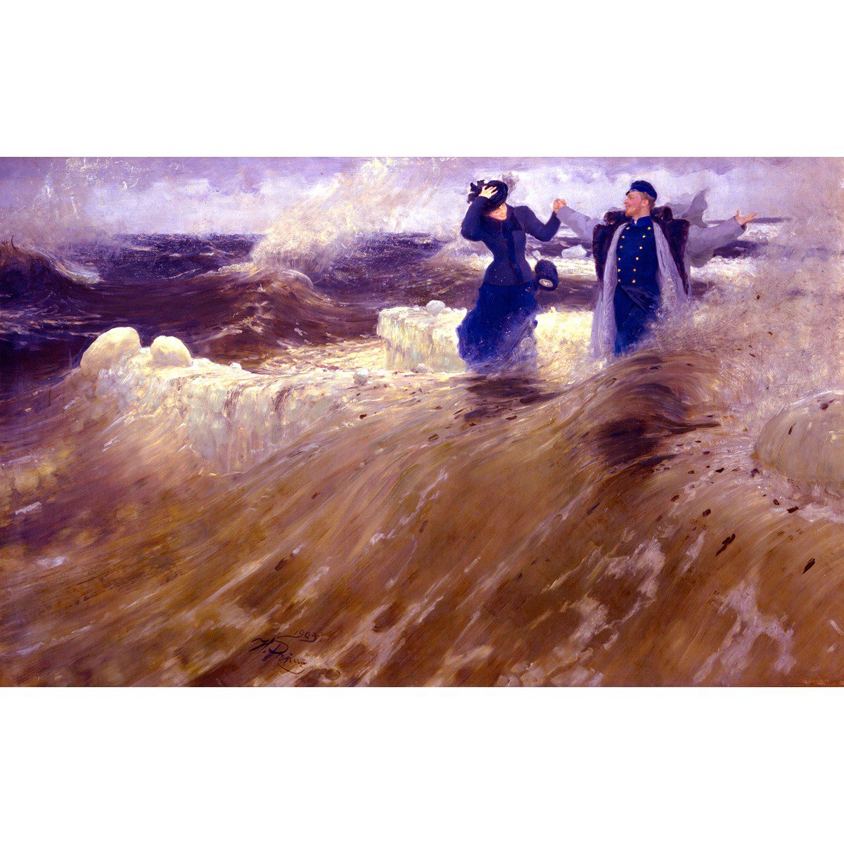 What Freedom! by Repin - 40x50 Inch Rolled Canvas Wall Art Print