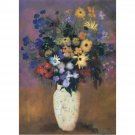White Vase with Flowers, 1914 - 40x50 Inch Rolled Canvas Wall Art Print White Vase with Flowers, 1914 - 40x50 Inch Rolled Canvas Wall Art Print