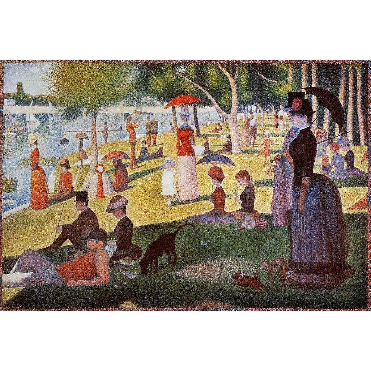 A Sunday Afternoon on the Island of La Grande Jatte - 1884 - 30x40 Inch Rolled Canvas Wall Art Print