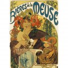 Alphonse Mucha Bieres de la Muse - 30x40 Inch Rolled Canvas Wall Art Print