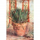 Flowerpot with Chives by Van Gogh - 30x40 Inch Rolled Canvas Wall Art Print