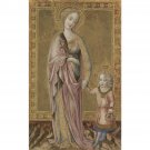 Francesco di Giorgio - Saint Dorothy and the Infant Christ - 30x40 Inch Rolled Canvas Wall Art Print Francesco di Giorgio - Saint Dorothy and the Infant Christ - 30x40 Inch Rolled Canvas Wall Art Print