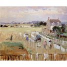 Hanging the Laundry out to Dry - 1875 - 30x40 Inch Rolled Canvas Wall Art Print