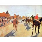 Jockeys in front of the grandstand by Degas - 30x40 Inch Rolled Canvas Wall Art Print
