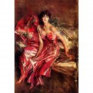 Lady in Red by Giovanni Boldini - 30x40 Inch Rolled Canvas Wall Art Print Lady in Red by Giovanni Boldini - 30x40 Inch Rolled Canvas Wall Art Print
