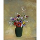 Odilon Redon - Large Green Vase with Mixed Flowers - 30x40 Inch Rolled Canvas Wall Art Print Odilon Redon - Large Green Vase with Mixed Flowers - 30x40 Inch Rolled Canvas Wall Art Print