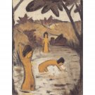 Otto Mueller - Blaue Badende - ca1912 - 30x40 Inch Rolled Canvas Wall Art Print