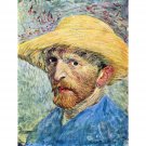 Self-portrait, with straw hat and blue shirt by Van Gogh - 30x40 Inch Rolled Canvas Wall Art Print Self-portrait, with straw hat and blue shirt by Van Gogh - 30x40 Inch Rolled Canvas Wall Art Print