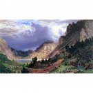 Storm in the Rockies, Mt. Rosalie by Bierstadt - 30x40 Inch Rolled Canvas Wall Art Print Storm in the Rockies, Mt. Rosalie by Bierstadt - 30x40 Inch Rolled Canvas Wall Art Print