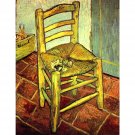 Vincent's chair with pipe by Van Gogh - 30x40 Inch Rolled Canvas Wall Art Print