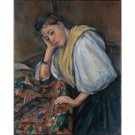 Young Italian Girl Resting on Her Elbow, 1896 - 30x40 Inch Rolled Canvas Wall Art Print Young Italian Girl Resting on Her Elbow, 1896 - 30x40 Inch Rolled Canvas Wall Art Print