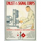 Signal Corps - 30x40 Inch Rolled Canvas Wall Art Print
