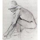 1891 Baigneuse, Bather - 30x40 Inch Rolled Canvas Wall Art Print