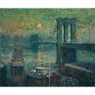 Brooklyn Bridge, 1907-10 - 30x40 Inch Rolled Canvas Wall Art Print Brooklyn Bridge, 1907-10 - 30x40 Inch Rolled Canvas Wall Art Print