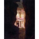 El Khasne, Petra by Frederick Edwin Church - 30x40 Inch Rolled Canvas Wall Art Print