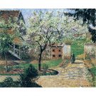 Flowering Plum Tree, Eragny, 1894 - 30x40 Inch Rolled Canvas Wall Art Print Flowering Plum Tree, Eragny, 1894 - 30x40 Inch Rolled Canvas Wall Art Print
