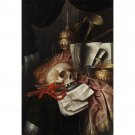 Franciscus Gysbrechts - before 1630 - after 1676. Still life Vanitas - 30x40 Inch Rolled Canvas Wall