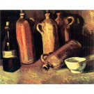 Still life with four jugs, bottle and a white bowl by Van Gogh - 30x40 Inch Rolled Canvas Wall Art P Still life with four jugs, bottle and a white bowl by Van Gogh - 30x40 Inch Rolled Canvas Wall Art P