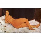 1917 Nu couche sur le cote gauche - 24x32 Inch Rolled Canvas Wall Art Print