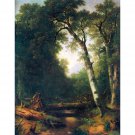 A creek in the woods by Asher Brown Durand - 24x32 Inch Rolled Canvas Wall Art Print A creek in the woods by Asher Brown Durand - 24x32 Inch Rolled Canvas Wall Art Print