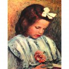 A reading girl by Renoir - 24x32 Inch Rolled Canvas Wall Art Print