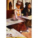 Absinthe Drinkers by Degas - 24x32 Inch Rolled Canvas Wall Art Print
